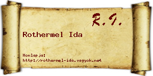 Rothermel Ida névjegykártya