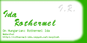 ida rothermel business card